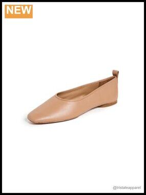 Leather Square Toe Slip-On Flats Casual Walking Shoes